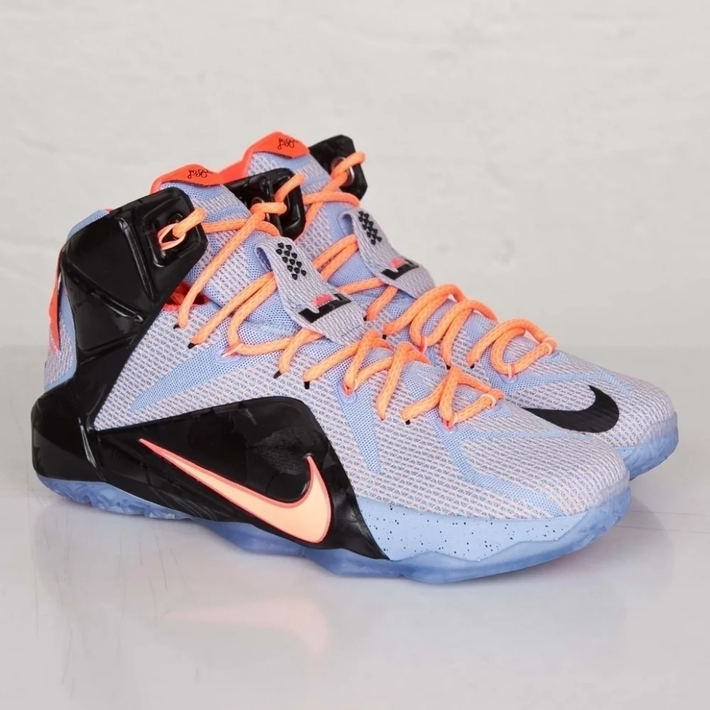 Nike Lebron James Easter Light Blue Sunset Glow Black Shoes youth Sz 6